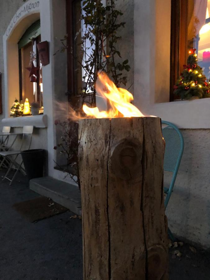 Cafe Cher-Mignon Et Chambres D'Hotes Chermignon-d'en Haut Bagian luar foto